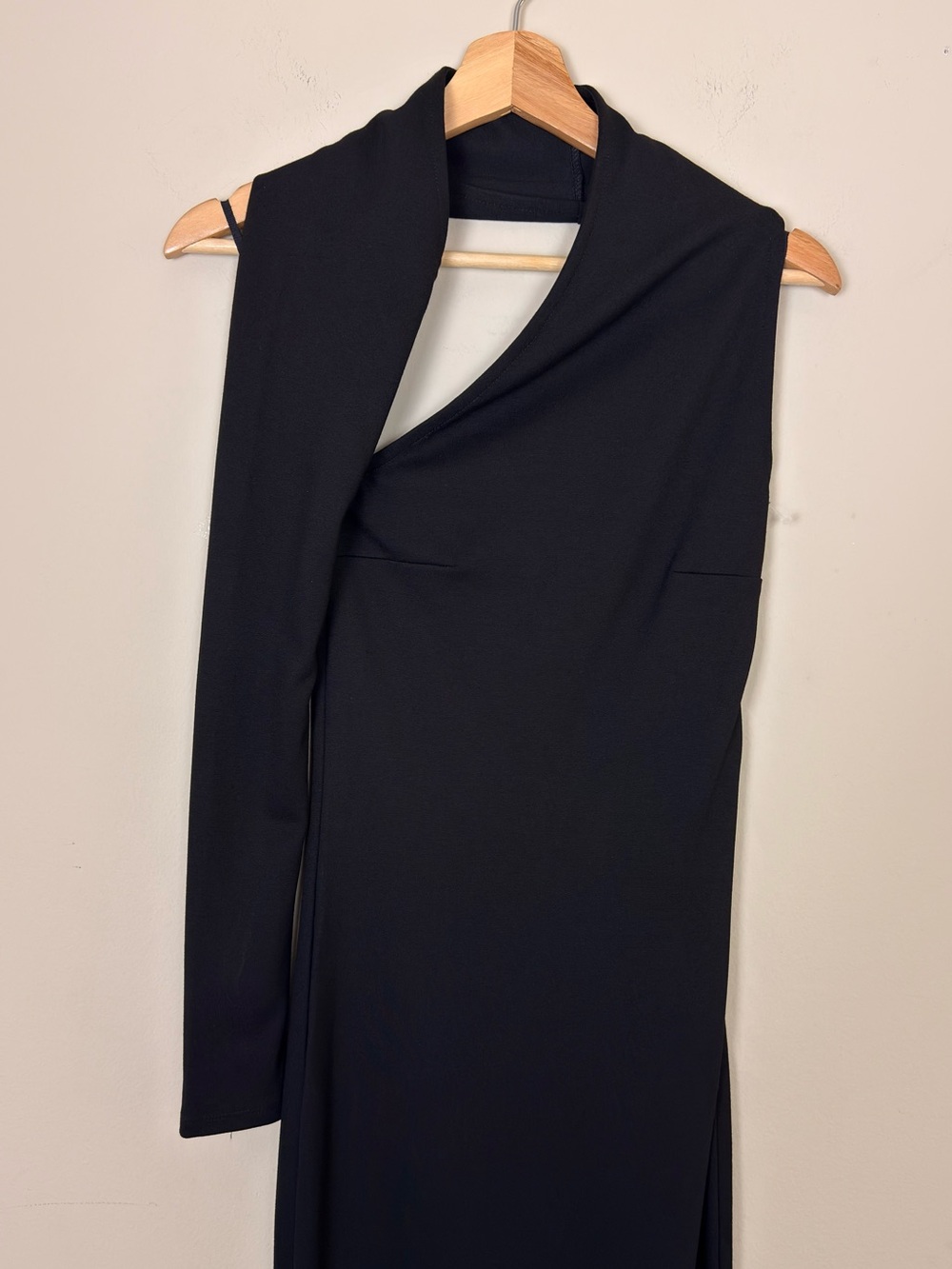 Marcella NYC Manhattan One Shoulder Gown European Ponte Open Back Halter Gown S - Picture 12 of 15